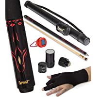 Los mejores  - IgnatGames Taco de Billar de 2 Piezas – 18-19-20-21 oz. 58” Palos de Billar Profesionales de Arce Canadiense con Estuche…